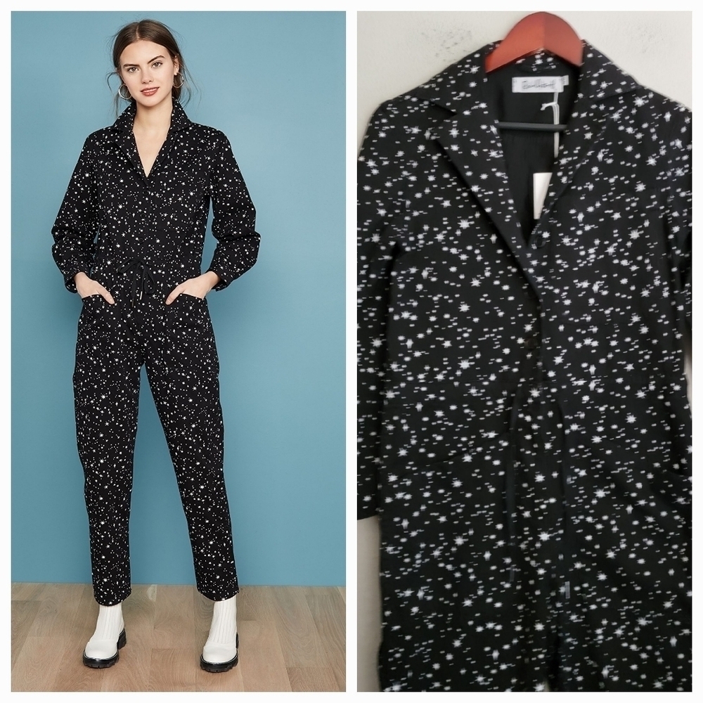 Rachel Antonoff Stephen Boiler Jumpsuit in Star Print size XS NWT